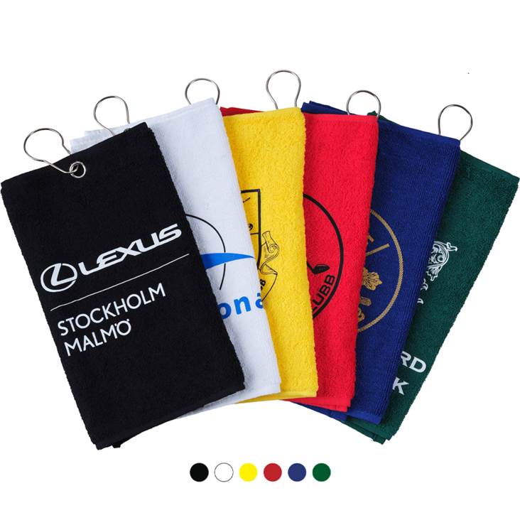 Golfpyyhe omalla painatuksella brendia.fi - Golfpyyhkeet ja -tarvikkeet - PR420 - 1