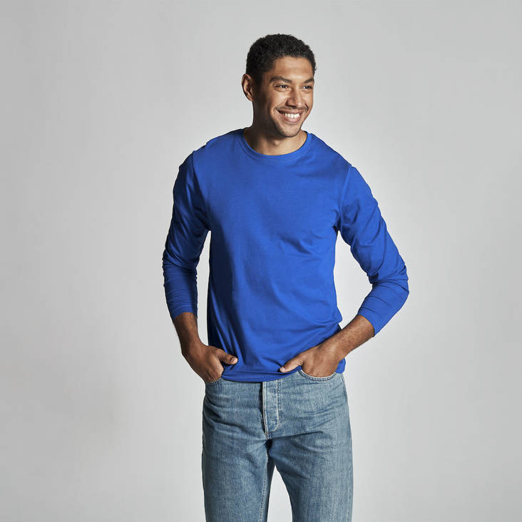 pitk=C3=A4hihainen t-paita logolla - T-shirts - 141020 - 1