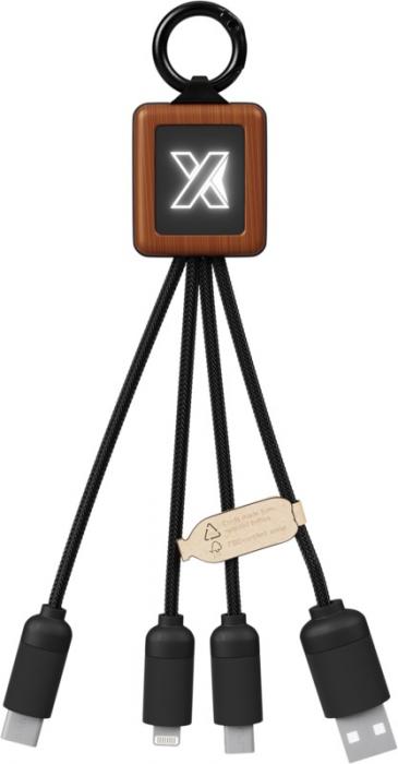 3 in 1 kaapeli valaistulla logolla - USB laturit - 1PX04471 - 1