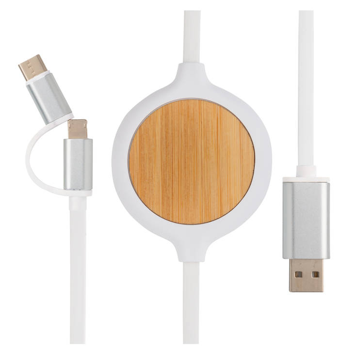 3-in-1 5W bambu langaton laturi - USB laturit - P302-25 - 1