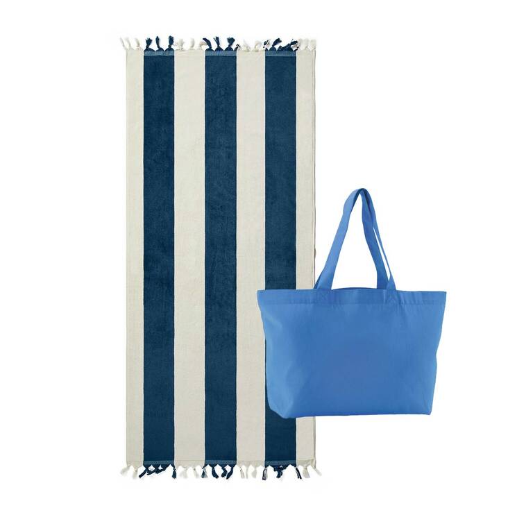 rantapyyhe ja kangaskassi - Summer - W695-set-v805 - 1