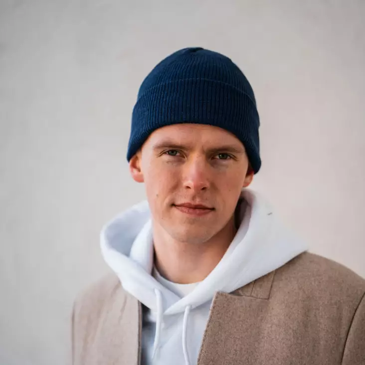 merinovillapipo omalla logolla - Pipot - 13007 - 1