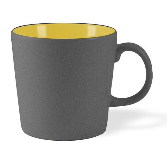 harmaa muki omalla logolla - Keraamiset mukit painatuksella - 90100-matt - 1