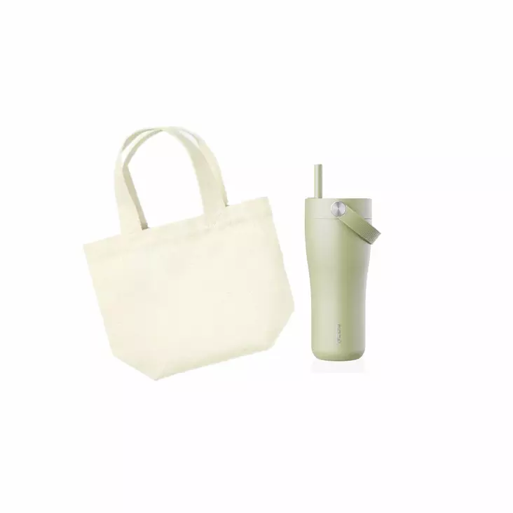 Carry juomapullo & mini tote kangaskassi - Kesälahjat yrityksille - carry-tote-set - 1