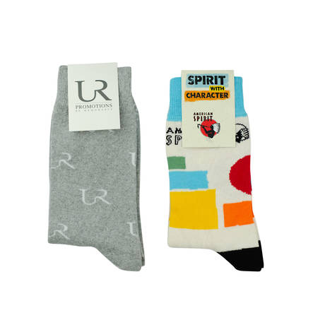 kierr=C3=A4tetyt ekologiset sukat yrityksen omalla logolla brendia.fi - Socks and slippers - CSKS04U - 1