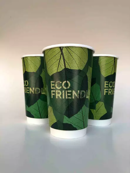 Pahvimuki 2-seinäinen 450 ml - Kartonkimukit painatuksella - PM2PE16oz - 2