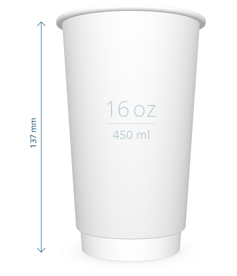 Pahvimuki 2-seinäinen 450 ml - Kartonkimukit painatuksella - PM2PE16oz - 1